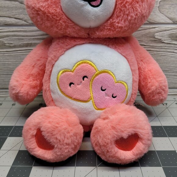 Care Bears Love A Lot Bear Basic Fun Stuffed Plush‎ Toy Pink Hearts 14" 2020 - Picture 3 of 10
